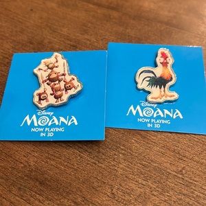 Moana Pins Limited Edition AMC Stubs Premiere Hey Hey and Coconut Enemies